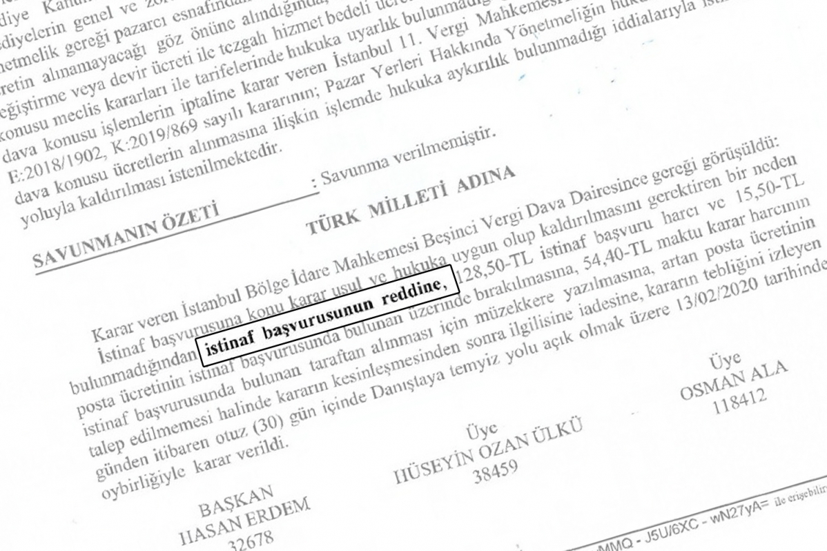 Büyükçekmece Belediyesine odamızca açılan dava sonuçlandı. 